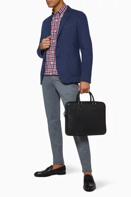 Buy Bally Black Staz Leather Business Bag For Men Online Ounass Oman
