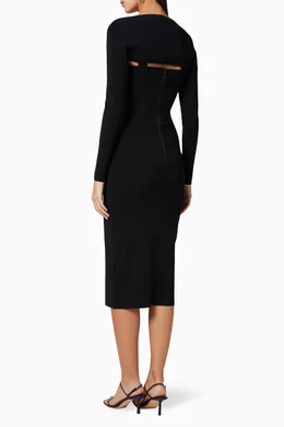 dion lee pointelle corset dress DION LEE Layered pointelle-knit and ribbed stretch-jersey mini dress