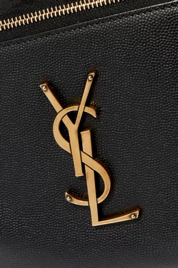 Buy SAINT LAURENT Black Classic Monogram Belt Bag in Grain de Poudre Embossed Leather For Women Online Ounass Oman