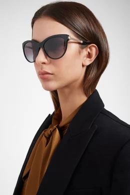 Versace Medusa 57mm cat eye‎ sunglasses Versace 57mm Cat Eye Sunglasses in Black | Smart Closet main image 4