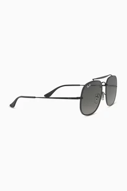 Buy Ray-Ban Black Blaze General Gradient Sunglasses For UNISEX