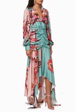 Buy PatBO Multicolour Plunge Maxi Dress For Women Online Ounass Oman