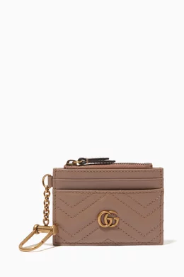 Buy Gucci Neutral GG Marmont Keychain Wallet in Matelasse Leather For Women Online Ounass Oman