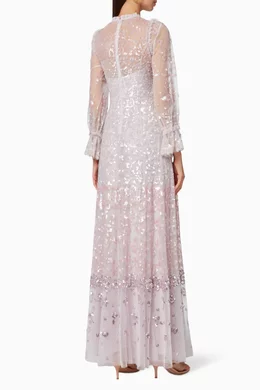 purple dress with lace overlay Lavender V-Neck Satin Tie Lace Overlay Maternity Maxi Dress