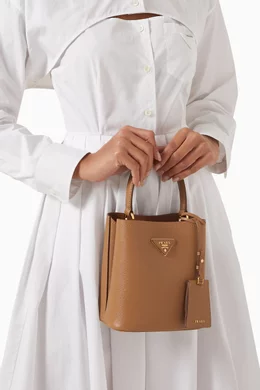 Buy Prada Brown Panier Mini Tote Bag in Saffiano Leather For Women Online Ounass Oman