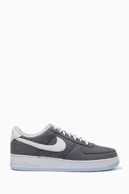 Buy Nike Grey Air Force 1 Sneakers in Recycled Canvas For Men Online Ounass Oman