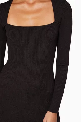 Buy Ganni Brown Melange Knit Dress For Women Online | Ounass Oman