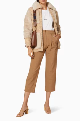 Buy Stella McCartney Neutral Fur Free Fur Knit Jacket For