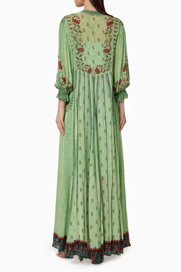 green emerald velvet dress Rent Anita Dongre Open Back Turquoise Skirt Set  Couture Encore