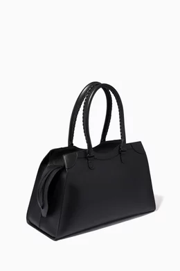 Buy Balenciaga Black Neo Classic Large Top Handle Bag in Grained