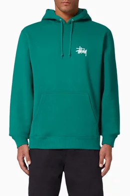 Buy Stussy Green Basic Logo Hoodie For Men Online Ounass Oman