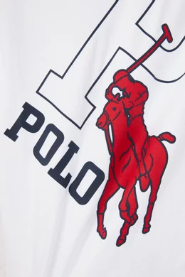 Buy Polo Ralph Lauren White Big Pony Logo Cotton T-Shirt For Boys