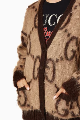 Beige Cardigan Gucci Cardigan Tiger Gucci Beige Tiger Head