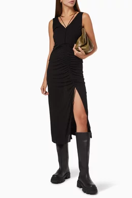 helmut lang ruched slip dress Helmut Lang // Ruched Slip Dress  VSP Consignment