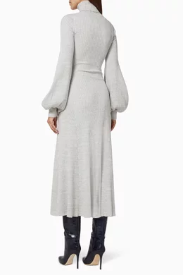 knit dress nz Shop Maya Merino Knit Dress (Black Lurex) main image 0