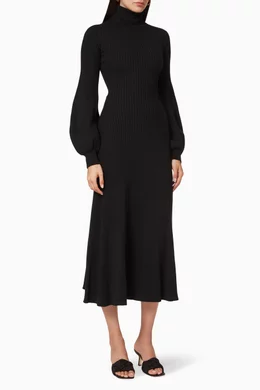zulu and zephyr knit dress Zulu & Zephyr Textured Knit Mini Dress - Earth Stripe main image 1