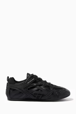 Buy Balenciaga Black Drive Sneakers in Leather & Mesh For Men