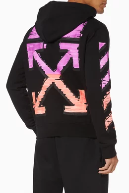 Buy Off-White Black Marker Arrows Slim Cotton Hoodie For Men