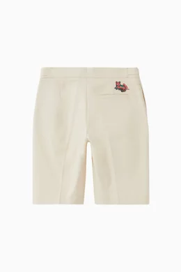 Buy Gucci White Gucci Cat Cotton Gabardine Shorts For Boys Online Ounass Oman