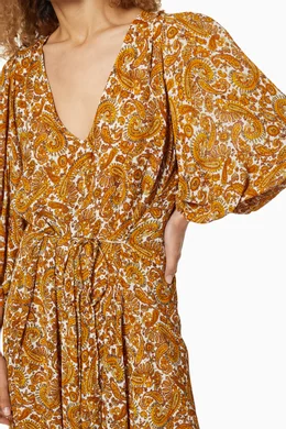 Buy Faithfull The Brand Multicolour Nerissa Chiffon Midi Dress For Women  Online | Ounass Oman