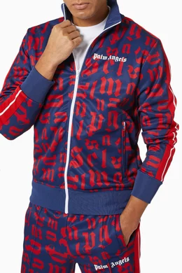Buy Palm Angels Blue Broken Monogram Track Jacket For Men Online Ounass Oman
