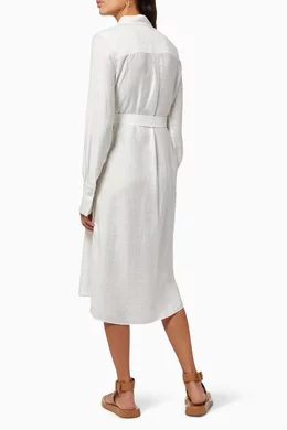 Buy Acler Neutral Serena Linen-blend Shirt Dress For Women Online | Ounass  Oman