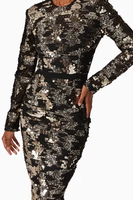 Buy Zhivago Gold Soul Sacrifice Sequin Dress For Women Online | Ounass Oman