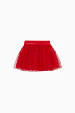 Monnalisa red tulle skirt best sale