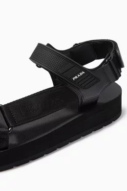 Buy Prada Black Nomad Sandals in Nylon For Women Online Ounass Oman