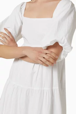 Buy Faithfull The Brand White Kiona Poplin Midi Dress For Women Online |  Ounass Oman