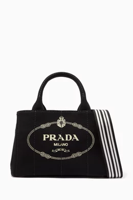 Buy Prada Black Giardiniera Shopper Bag in Hemp Fabric For Women Online Ounass Oman