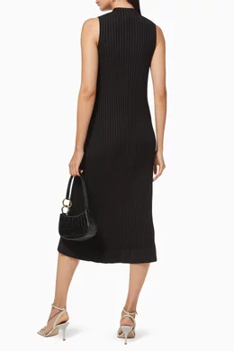 slim fit dress slacks Theory Modern Flare Dress Black Sleeveless Stretch Cotton Size 12 NEW   Celebrity Owned