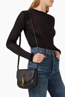 Kaia medium satchel in smooth leather on sale