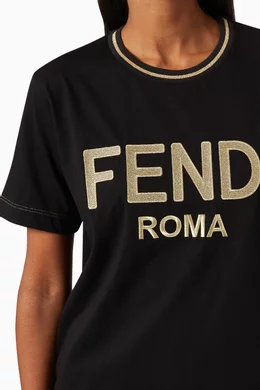Buy Fendi Color FENDI ROMA Jersey T Shirt Online for Women Ounass Oman