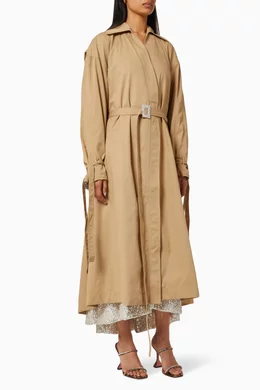 Buy ANOUKI Color Reversible Trench Coat With Sequin Lining For Women Online Ounass Oman