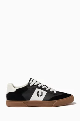 Buy Fred Perry Black Clay Plimsolls in Leather and Suede For Men Online Ounass Oman