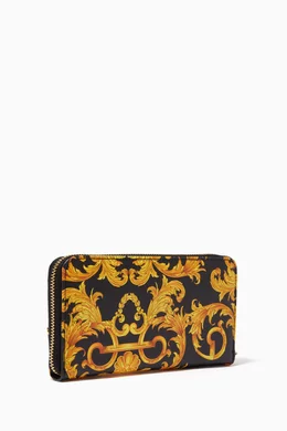 Buy Versace Jeans Couture Yellow Logo Baroque Continental Wallet