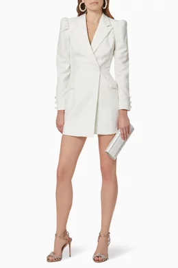 Buy Lavish Alice White Bardot Peplum Midi Dress For Women Online | Ounass  Oman