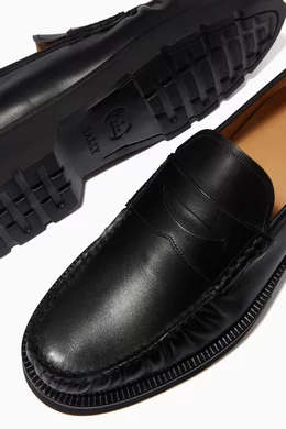Buy Bally Black Noah Loafers in Leather For Men Online Ounass Oman