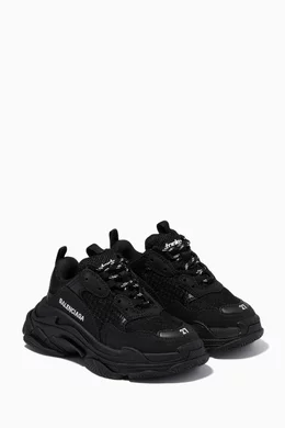 Buy Balenciaga Black Triple S Sneakers in Double Foam Mesh For UNISEX Online Ounass Oman