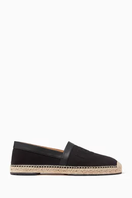 Buy Fendi Black Espadrilles in Canvas For Men Online Ounass Oman