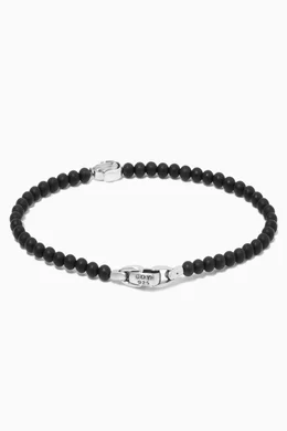 Buy David Yurman Black Spiritual Beads Hamsa Bracelet with Black Onyx in Sterling Silver For Men Online Ounass Oman