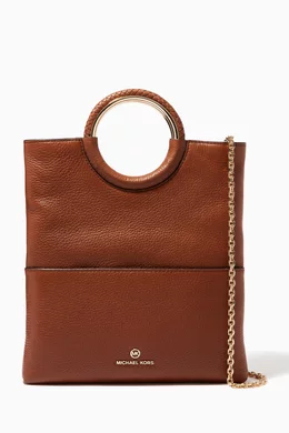 Buy Michael Kors Brown Medium Fold over Clutch Bag in Leather For Women Online Ounass Oman