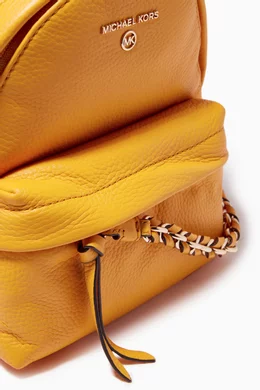 Buy Michael Kors Orange Extra Small Slater Backpack in  display picture 1