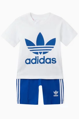 Trefoil shorts tee set clearance