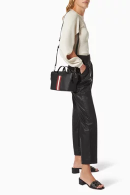 Buy Bally Black Supra Bowling Bag in Leather For Women Online Ounass Oman