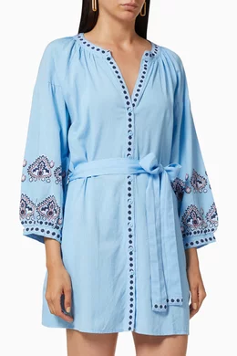 Buy Melissa Odabash Blue Tania Cotton Dress For Women Online | Ounass Oman