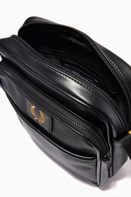 Buy Fred Perry Black Crossbody Bag in Pique PU For Men Online Ounass Oman