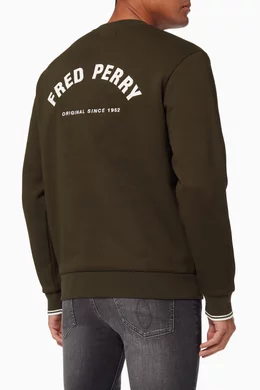 FRED PERRY Arch Branded Sweatshirt ブラウン