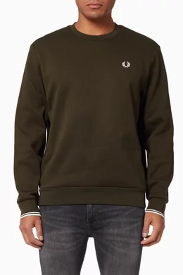 FRED PERRY Arch Branded Sweatshirt ブラウン